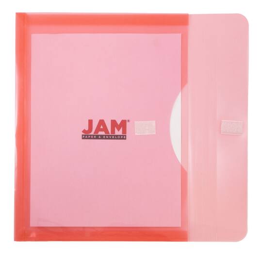 JAM Paper 9.75" x 13" Plastic Hook & Loop Closure Envelopes